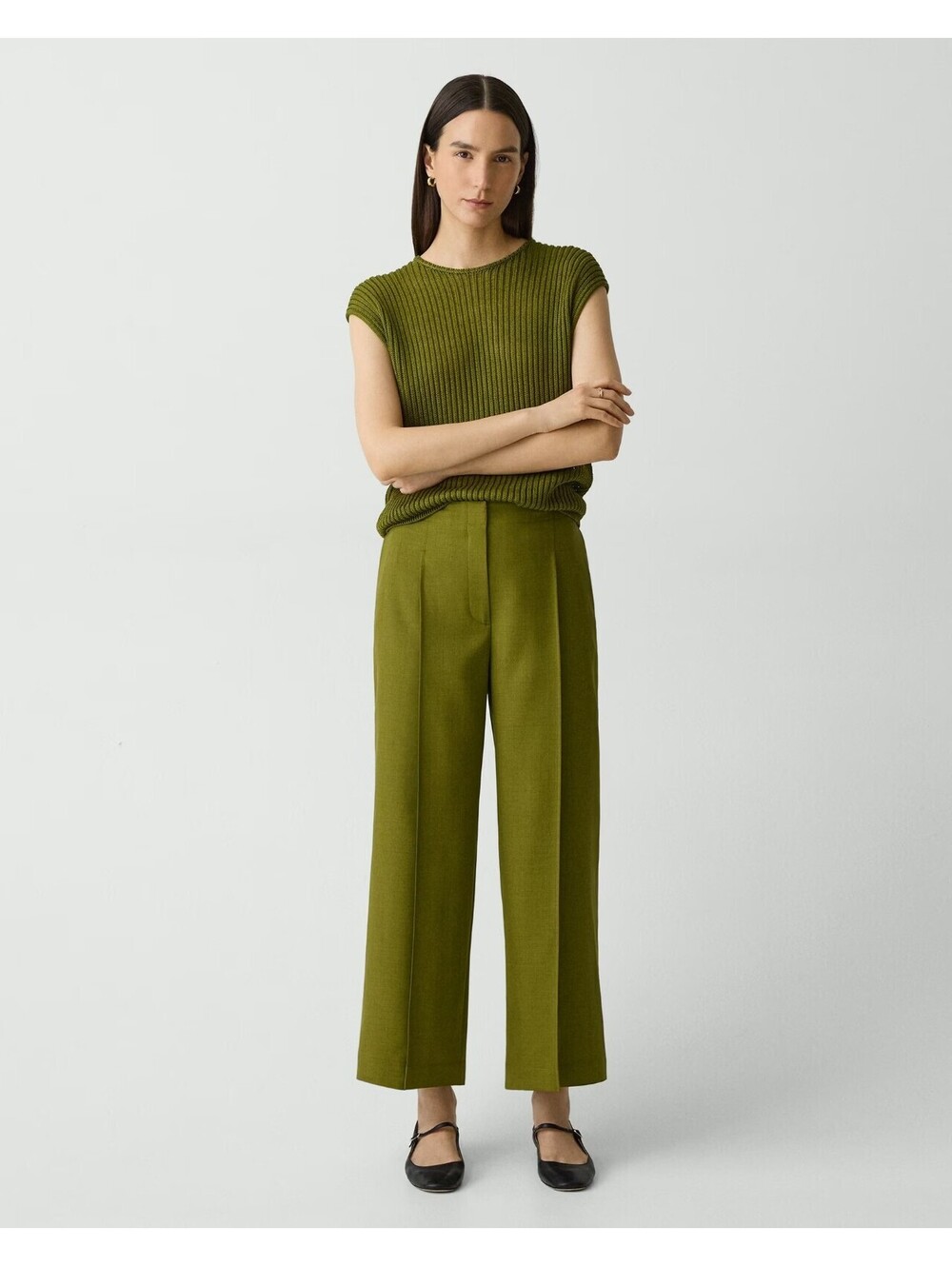 Theory Deep Pleat Pant in City Twill Size 2